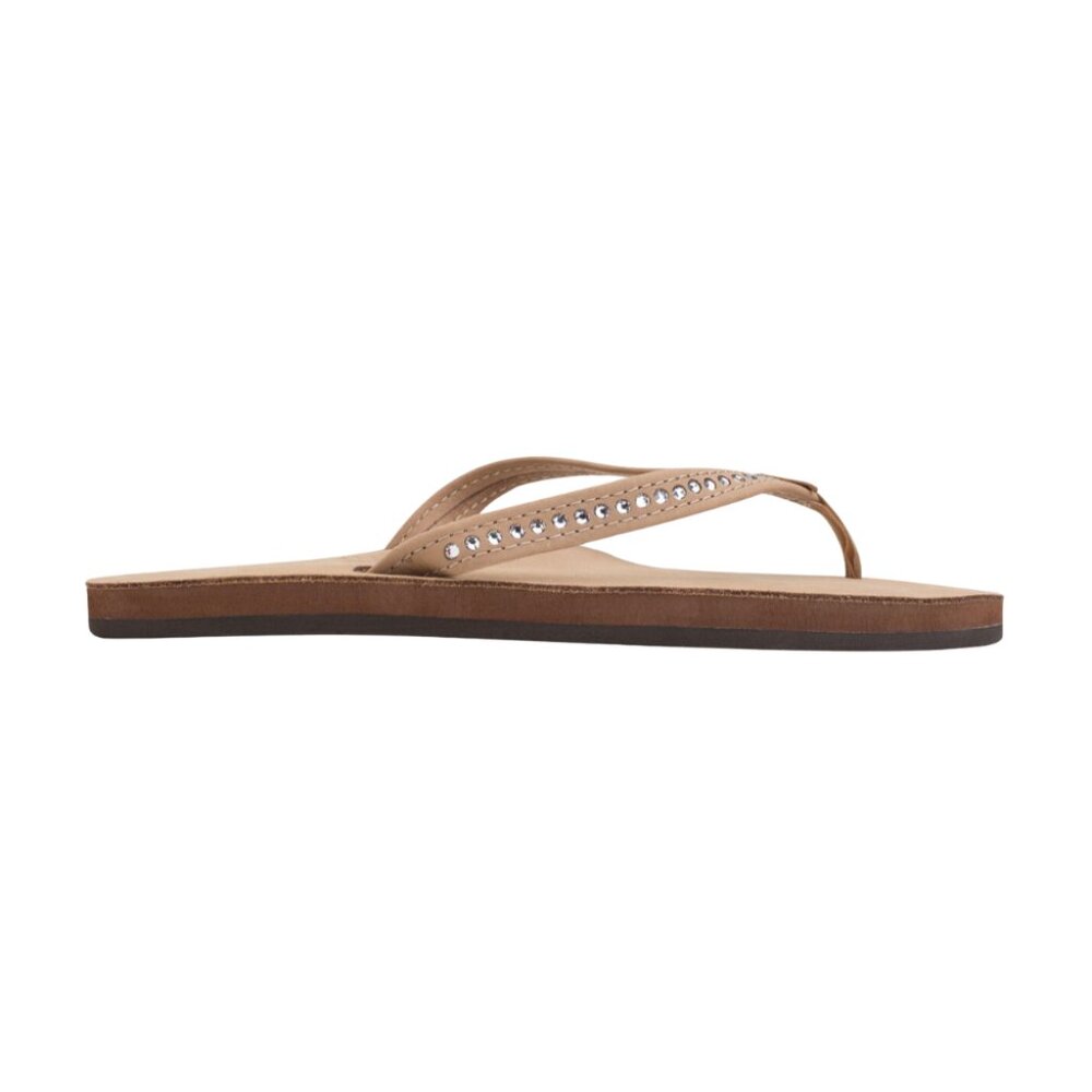 Rainbow Sandals 401ALTSN Women's Sierra Brown Crystal Sandals Flip Flops